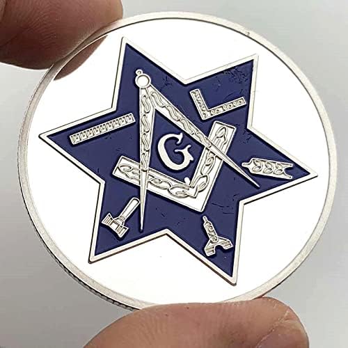 Европейският Франкмасон Небесен Очите Сребърно Покритие Възпоменателна Монета За Подарък Щастлив Предизвикателство Монета