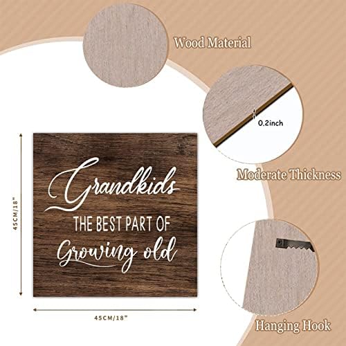 Декоративна Дървена Табела за палети Внуци на най-Добрата част на стареене на Старомодна Дървена Дъска Подвесная Плоча с Цитат Дървена