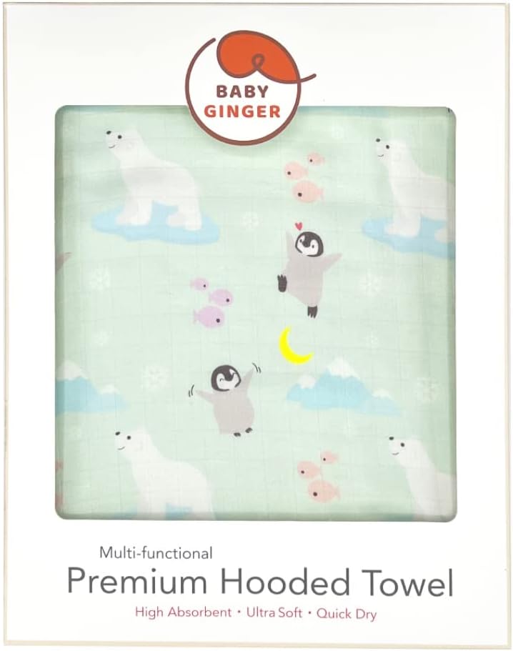 Бебешка кърпа Ginger Baby - Важното за бебета, новородени – Мека кърпа от бамбук и памук, за бебета – Добре впитывающая и бързосъхнеща кърпа, сертифицирани от Oeko-TEX (забав