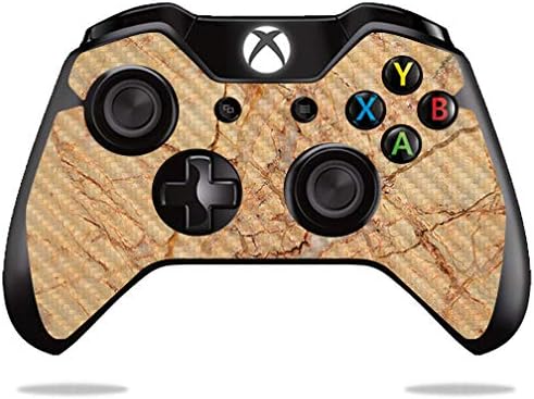 Обвивка от въглеродни влакна MightySkins контролера на Microsoft Xbox One или S - Кехлибарен Мрамор | Защитно, Трайно текстурированное покритие от въглеродни влакна | Лесно се нан