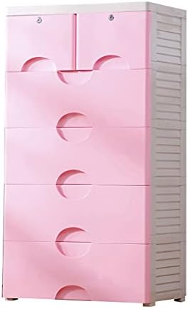 Шкаф за съхранение на ZHAOSHUNLI С дебела чекмедже, Шкаф за съхранение на детския гардероб, Кутия за съхранение на дрехи/неща/ играчки (Цвят: Вино-червено, размер: 4 слой)