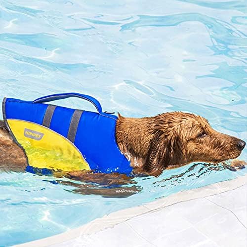 Жилетка за плуване за кучета в Спортен стил Foern, Яке за Wakeboarding за Кучета с дръжка за плаване с лодка и регулируем Кученце,
