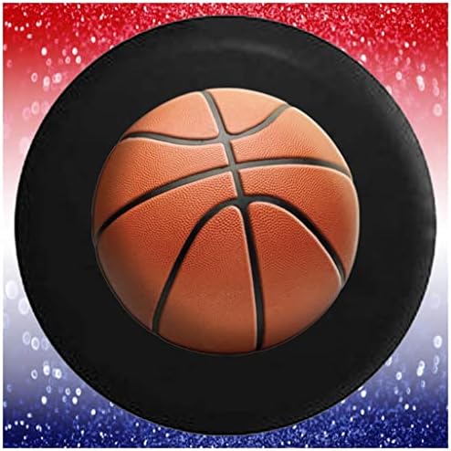 Черен Калъф за гуми 3D Кожена Баскетболно Спортна Командване Площадка Черен Цвят от 28 до 29 Инча
