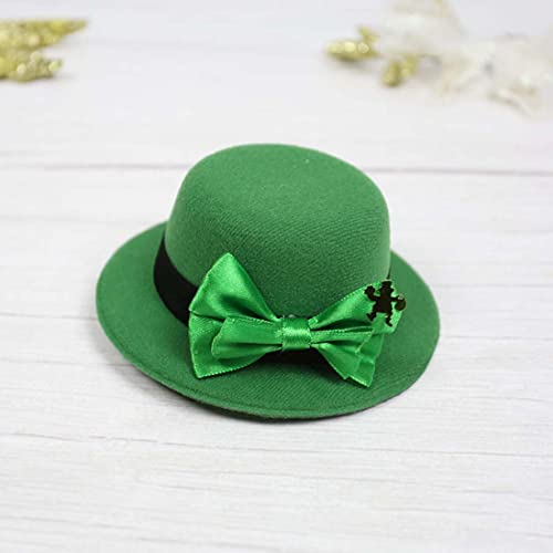 Зелената шапка на Деня на Св. Патрик, шнола за коса с клеверным лък, аксесоари за коса, родословни ZFJ29 (шапка с bow)