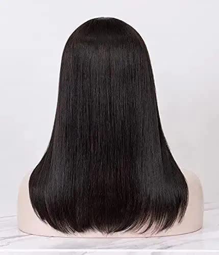 Topper от човешка коса uniwigs Реми, Основен Размер 7,5 x 7,5, Лявата Част на кожата за жени, Падащи или тънка коса (14 инча, натурален