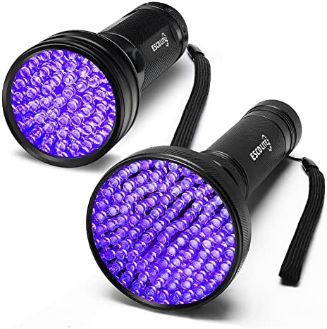 Ултравиолетово фенерче Escolite Black Light 51 LED и 100 led светлини Blacklights за откриване на урината домашни любимци