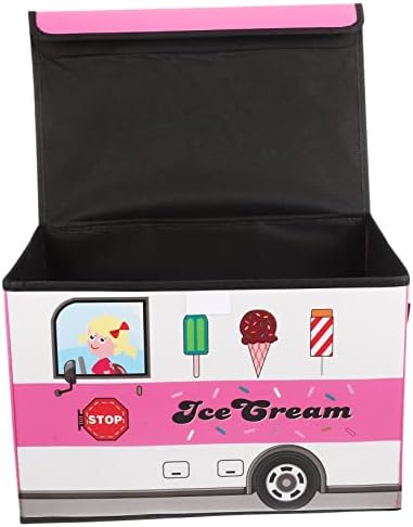 YARNOW Box Сгъваема Кутия за съхранение на играчки Голям Училищен автобус, Детски Органайзер за играчки, Штабелируемые Кутии за