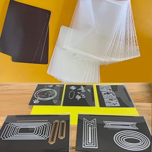60 Бр. Прозрачни торби за съхранение на печати и подпечатан формуляр с Гумени Магнитни листове и панели за съхранение на печати,