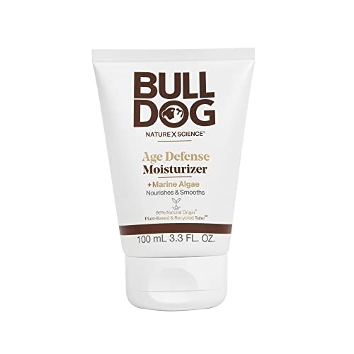 Мъжки грижа за кожата Bulldog Age Defense, Хидратиращ Крем Без Аромати 3,3 Течни Унции