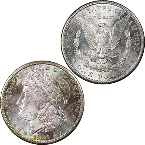 1881 S Morgan Dollar BU Choice Необращенный Сребрист оттенък на Артикул: I1256