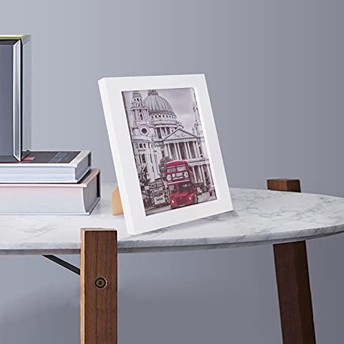 Комплект рамки за снимки Charein 5x7 от 10, От масивна дървесина за плот и стенен монтаж, Класическа рамка на картина за вашия офис,