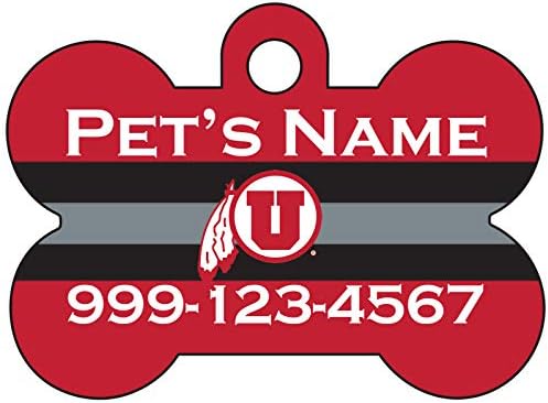 Символичен за кучета Utah Utes Пет Id | Персонализирана за Вашия домашен любимец | Официално лицензиран