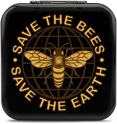 Калъф за карти игра Save The Bees за Switch с индивидуален Дизайн Switch Lite Преносим Кутия За Съхранение с 24 Слота за карти игра