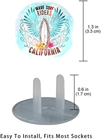 Капачки за контакти (12 бр.), Защитни капачки За защита на електрическото оборудване От удари Калифорния дъска за сърф с крило от