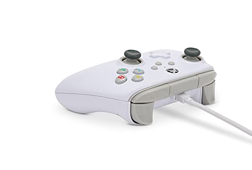 Жичен контролер PowerA за Xbox Series X|S - Бяло, геймпад, видеоиграта / гейм контролер, работи с Xbox One