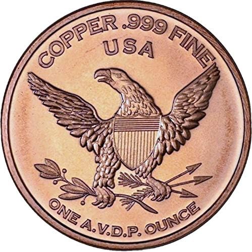 Частен Монетен двор 1 унция .999 Кръгла монети от чиста Мед /Challenge (Пурпурно сърце)