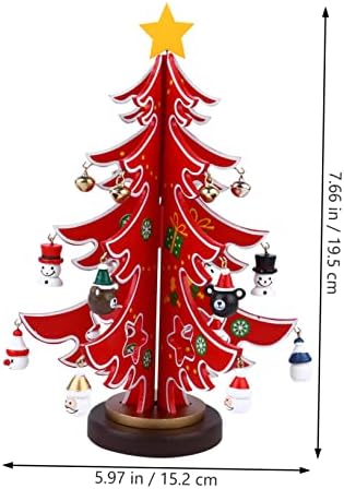 Toyvian Коледно Дърво, Коледна Украса за деца Mesa para De 1 бр. Мини Коледни Елхи Украса на Масата За Коледно Парти Дървени Дървени