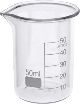 Чаша от borosilicate стъкло Labifie 50 мл 3.3. + Пластмасова чаша 50 мл (пълна градуированная марка 50 мл)