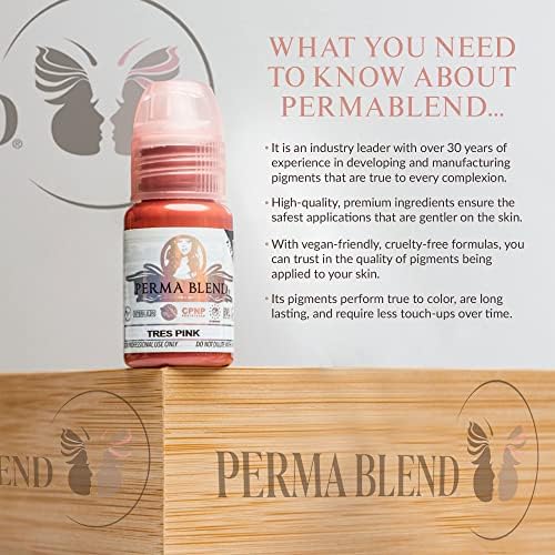 Perma Blend - Крем-де-розово - Мастила за микроблейдинга за подобряване на цвета на устните - Средства за татуажа устни и руж, за