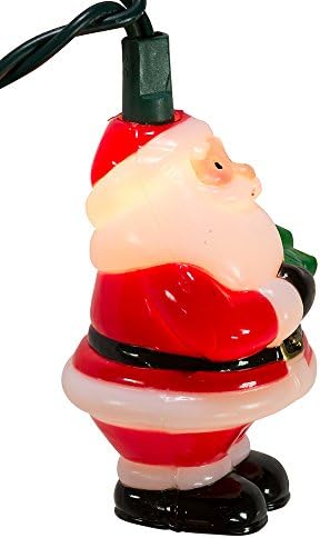 Kurt Adler UL 10-Лампа Дядо Коледа с Подсветка за коледната Елха, 3 инча