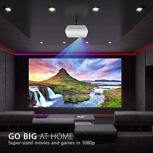 Проектор за домашно кино ViewSonic 3200 Лумена Full HD 1080p с къс ход, 3D DLP и HDMI, гледане на Netflix с помощта на ключ (PJD7828HDL)