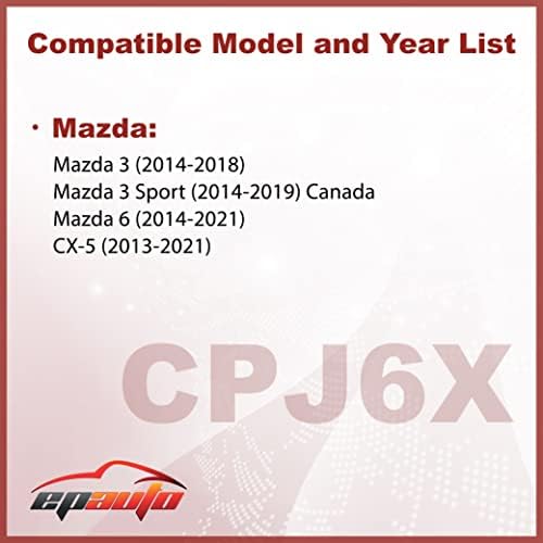 EPAuto CPJ6X (KD45-61-J6X) Подмяна на салонного на въздушния филтър Mazda Premium включва Активен въглен