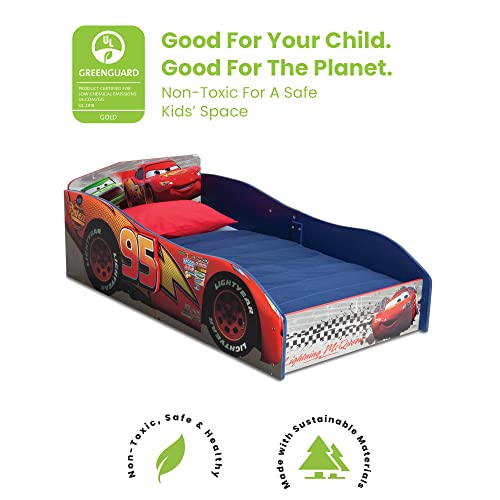 Дървено легло за деца Delta Children - Сертифицирана Greenguard Gold, Disney / Pixar Cars