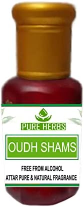 Чист билков аромат OUDH Shams Attar без съдържание на алкохол за мъже, подходящ за специални случаи, партита и ежедневна употреба