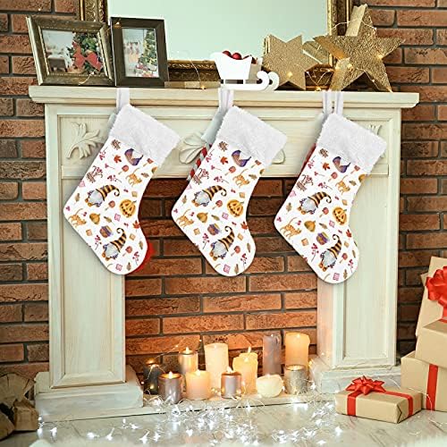 Коледни Чорапи ALAZA, Реколта Джуджетата на Хелоуин, Класически Персонализирани Големи Чорапи, Бижута за Семейни Тържества, декорация