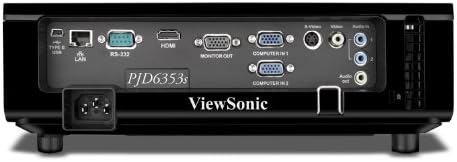 DLP проектор ViewSonic PJD6353S XGA 1024x768, 2500 ANSI Лумена, контраст 15 000:1 - Черен