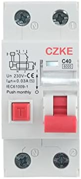Автоматичен прекъсвач остатъчен ток MOPZ 30mA 230v 50/60 Hz със защита от претоварване работен ток и течове (Цвят: N 1P, Размер: