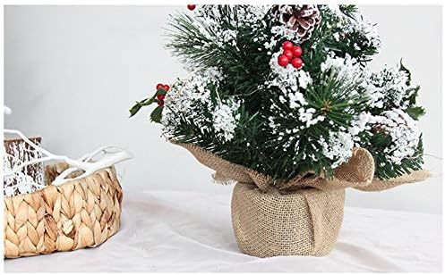 ШИПТ Украсени Изкуствена Мини-Коледна Елха Червени Плодове Височина 60 см От Зелени Борове На Закрито