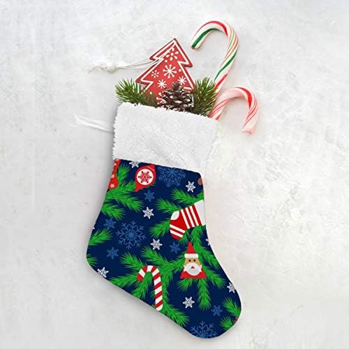 Коледни Чорапи ALAZA, Коледно Дърво, Чорапи на Дядо Коледа, Играчки, Бонбони с Елени, Класически Персонализирани Малки Чулочные