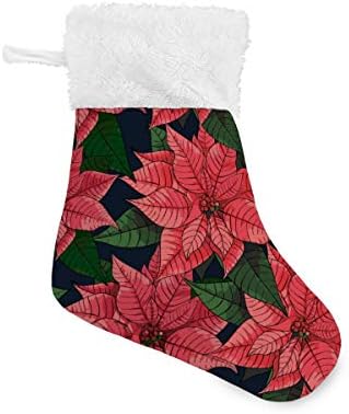 Коледни Чорапи ALAZA, Коледно Цвете коледна звезда, Класически Персонализирани Малки Чулочные Украса за Семейни празници, Определени декор за парти 4,7,87