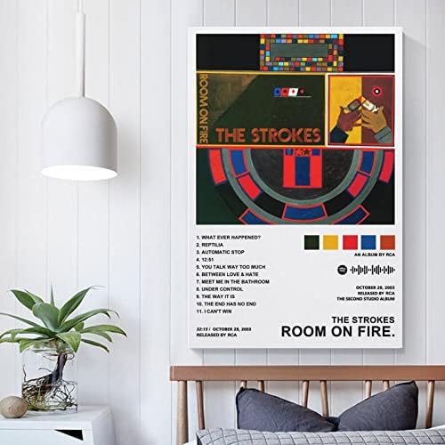 BMXRX The Strokes – Стая в огън. Платно Плакати Стенно Изкуство Спалня Офис Декор Подарък Без Рамка-style12x18 инча (30x45 см)