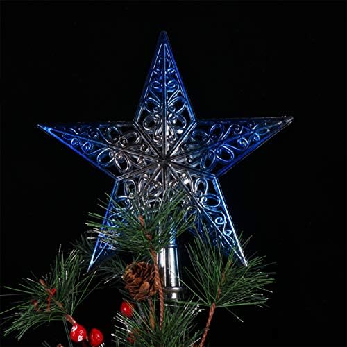 Happyyami Хелоуин Венец Коледно Дърво Topper Метална Жица Звезда Върхът на Дървото Коледно Дърво Topper Звезда Украса на Коледна