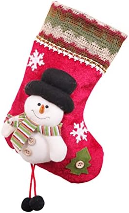 Коледна украса 2022 Коледен Отглеждане Класически Дълги Чорапи Дядо коледа, Снежен човек Коледен Герой за Семейна Почивка Украса