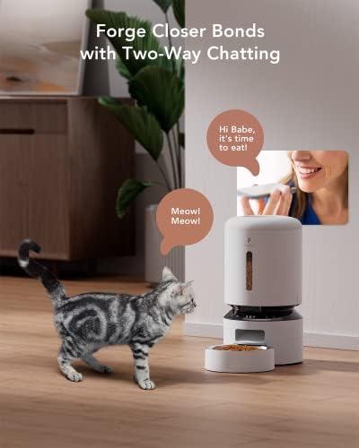 PETLIBRO 5G WiFi Ясла за котки с камера, 2-бандов на звука, сензор за недостиг на храна и запушване, оповещением за движение и звук