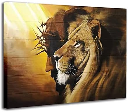 Лъвът на Юда, Исус Христос, с монтиран на стената Платно Черно Исус Платно Стенни Художествени картини стена Декор за Хола Картини