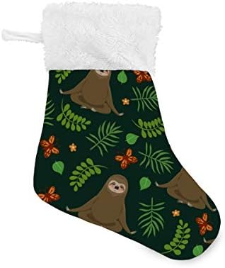 Коледни Чорапи ALAZA, Ленивцы, Занимаващи се с Йога, Класически Персонализирани Малки Декорации за Отглеждане за Семейни празници,