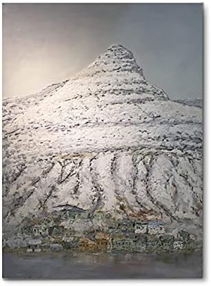 ZZCPT Съвременната абстрактна живопис 3D декоративна живопис Модерна проста вертикална декоративна живопис снежна планина подвесная