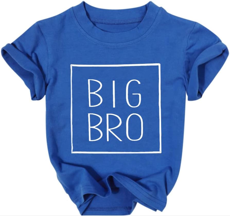 MNLYBABY Тениска с изображение на по-големия си Брат, за деца, за по-малките Момчета, Обявено за насърчаване на по-големия си брат, Тениска, Дрехи с къси Ръкави за Бебета
