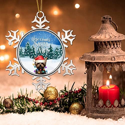 Украса за Коледната елха, А ето И Декорации от Лапите на Дядо Коледа, Коледна Куче на Семейството в Сняг, Коледна Украса, Подаръци,