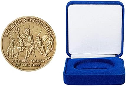 Монета на повикване Надежден Coquina Съединените американски Щати, преминаване на черта Синьо Кадифе Кутия за показване