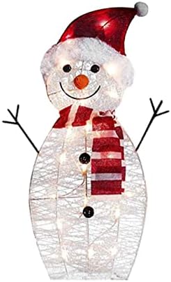 Bsxgse 2022 Коледно осветление Снежен човек Външно Украса на двора, 20 Светлини Предварително Свети Снежен Къща с Батерии Изкуствено осветление Акрилни Коледна украса, ?