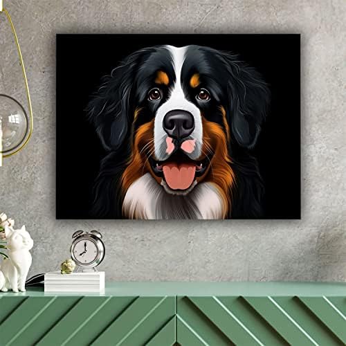 Кино платно с изображение на Бернската Планинско куче За домашен интериор - Пълна Галерия в опаковката и рамка - Украса UV мастило - Платно за декора на стените спалн?