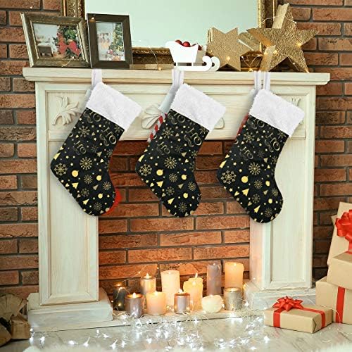 Коледни Чорапи ALAZA, Коледни Класически Персонални Декорации за Отглеждане в Голям размер за Семейни Тържества, декорация за Партита, 1 опаковка, 17,7