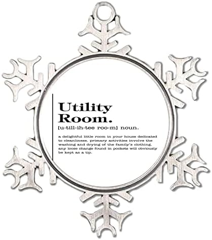 Определение украса от оловни снежинки Съществително Идеи за подаръци Метални Елегантни Коледни Висящи украшения Забавно Определение