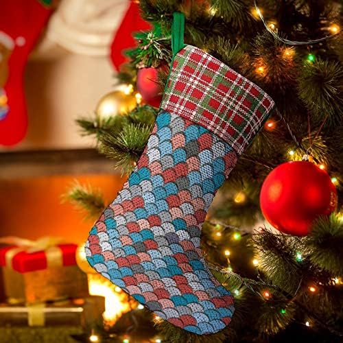 Русалочья Кожа Pattern4 Пайети Коледни Празници Чорапи Обратим което променя Цвета си в Магически Състав за Коледно Окачени Чорапи
