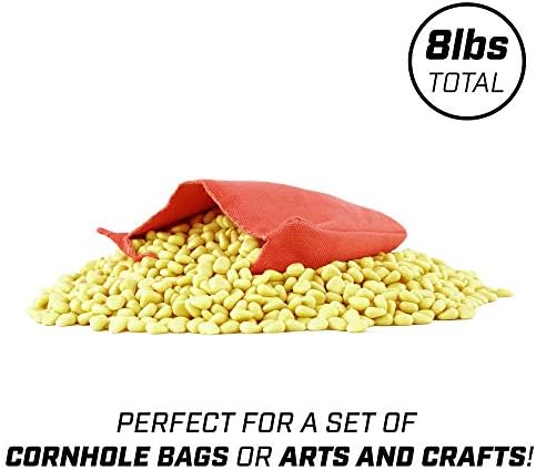 Синтетична царевичен пълнеж GoSports, Съраунд пакет с тегло от 8 килограма - Отличен за торби с царевица дупки, занаяти и още много Други, Жълт